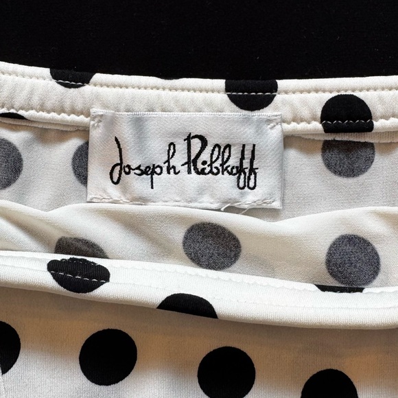Vintage Joseph Ribkoff Parisian Black/White Polka Dot Set - Stretchy - Fits S:M - Picture 4 of 10